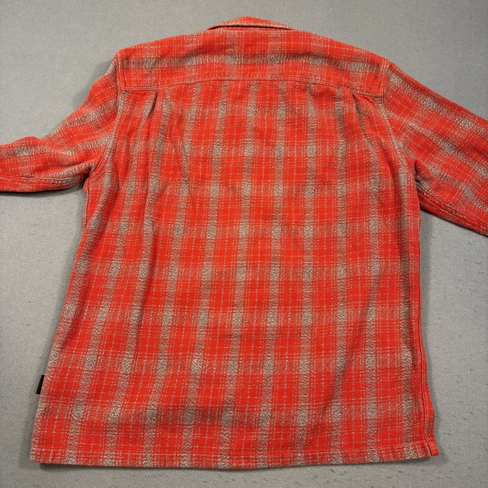 Patagonia Shirt Women MED Organic Fjord Flannel Work Casual FLAP POCKETS RED GRY - Picture 8 of 9